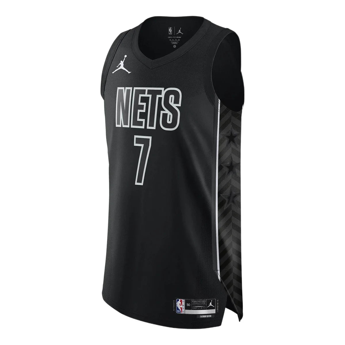 Jordan Brand NBA Brooklyn Nets Statement Edition Authentic Jersey 'Kevin Durant #7' Black 2022 (DQ0140-011)