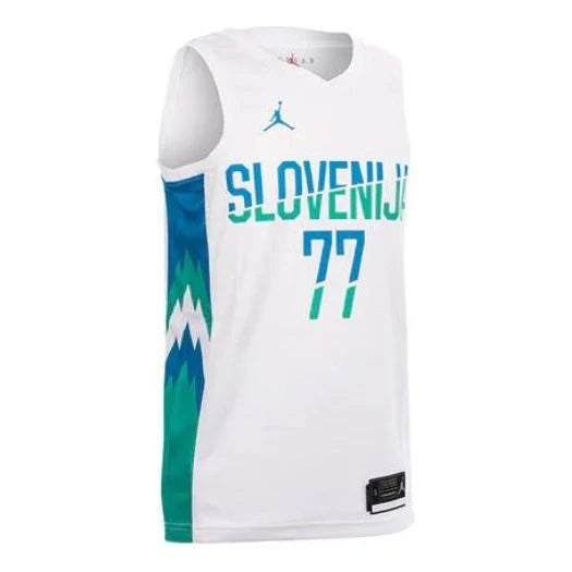 Jordan Slovenia National Team Limited Jersey 'Luka Dončić #77' White 2023 (SV0046-100)