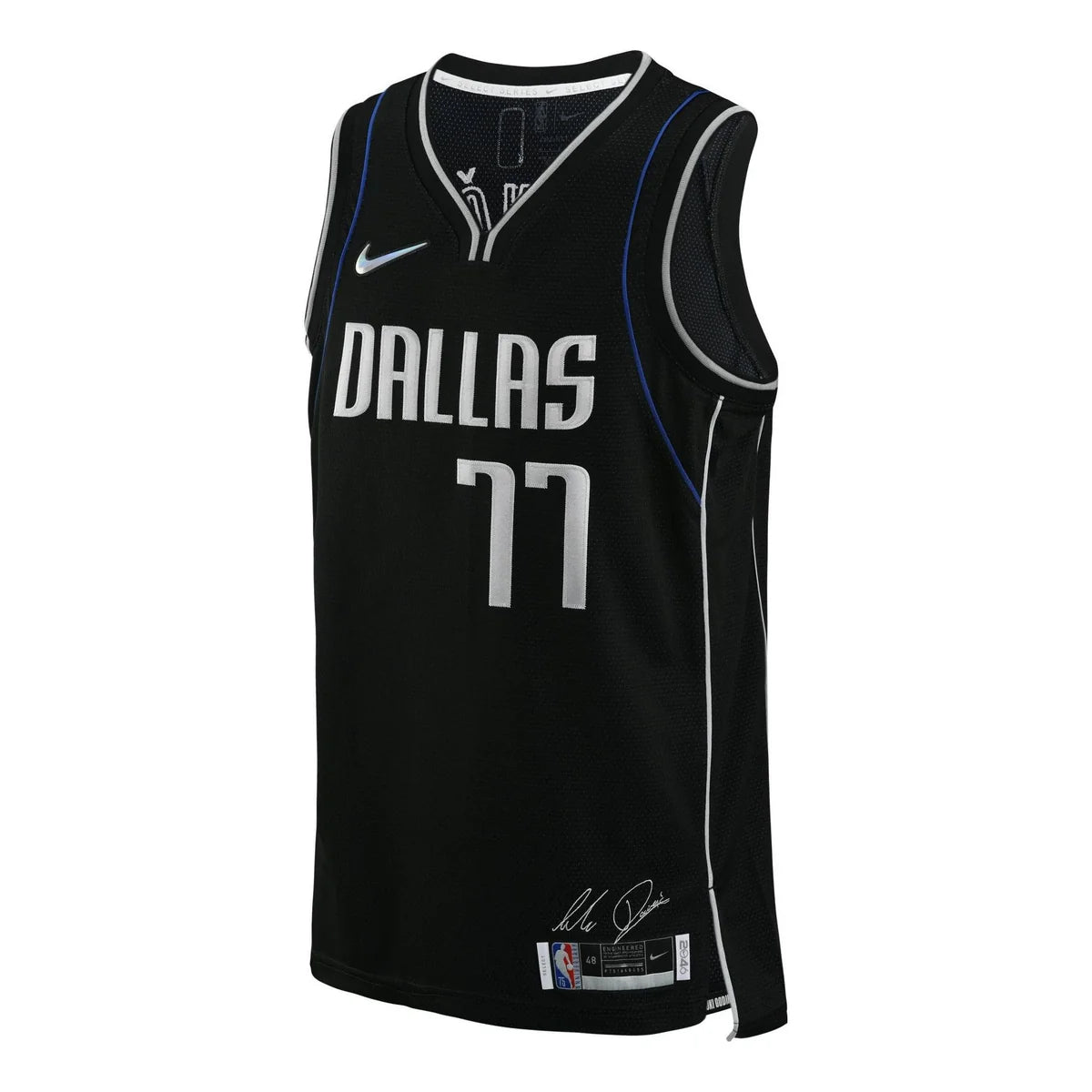 Nike NBA Dallas Mavericks Icon Edition Jersey 'Luka Dončić #77' Black 2021 (DH8069-010)