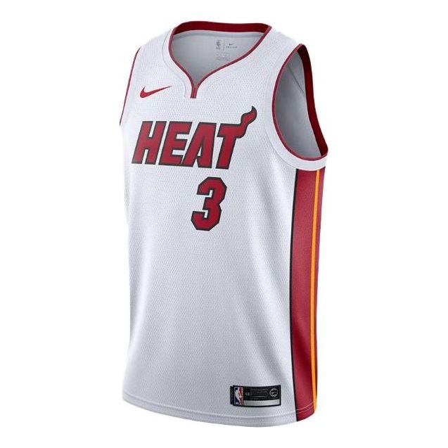 Nike NBA Heat Association Swingman Jersey 'Dwyane Wade #3' White (864427-104)