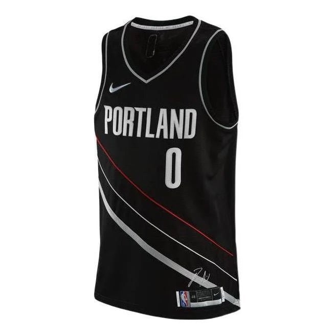 Nike NBA Portland Trail Blazers Statement Edition Swingman Jersey 'Damian Lillard #0' Black (DH8068-010)