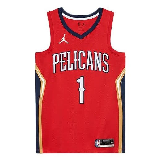 Jordan NBA Pelicans Statement Edition Jersey 'Zion Williamson #1' Red 2020 (CV9486-660)