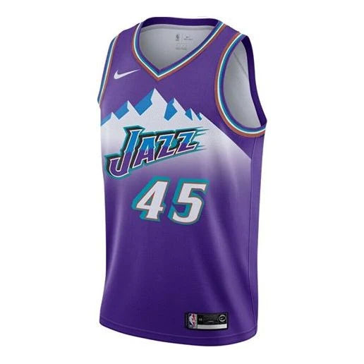Nike NBA Utah Jazz Classic Edition Jersey 'Donovan Mitchell #45' Purple Mountain 2019 (AV4517-504)