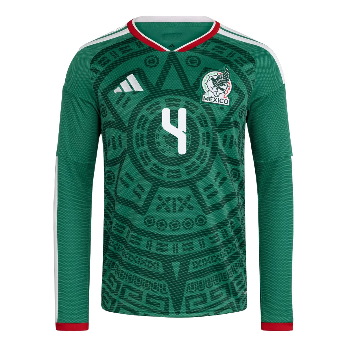 adidas Mexico 2026 Home Long-Sleeve Jersey 'E. Álvarez #4' Bold Green Asia Sizing (KW7742)