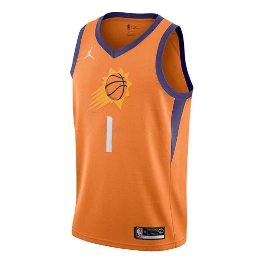 Jordan NBA Suns Statement Swingman Jersey 'Devin Booker #1' Orange (CV9491-846)
