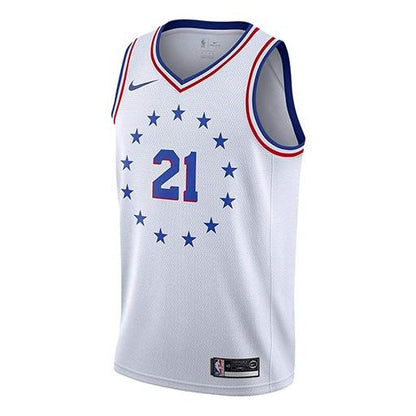 Nike NBA Philadelphia 76ers Earned Edition Swingman Jersey 'Joel Embiid #21' White (BQ1173-102)