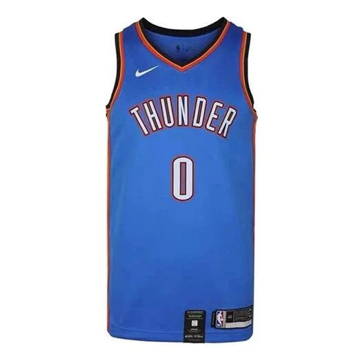 Nike NBA Oklahoma City Thunder Icon Edition Jersey 'Russell Westbrook #0' Blue 2019 (AV4955-403)
