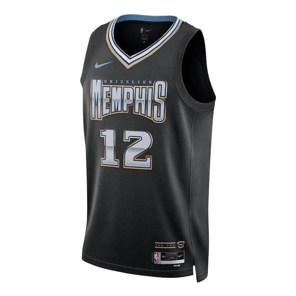 Nike NBA Grizzlies City Edition Swingman Jersey 'Ja Morant #12' Black 2022 (DO9598-010)