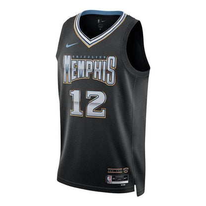 Nike NBA Grizzlies City Edition Swingman Jersey 'Ja Morant #12' Black 2022 (DO9598-010)