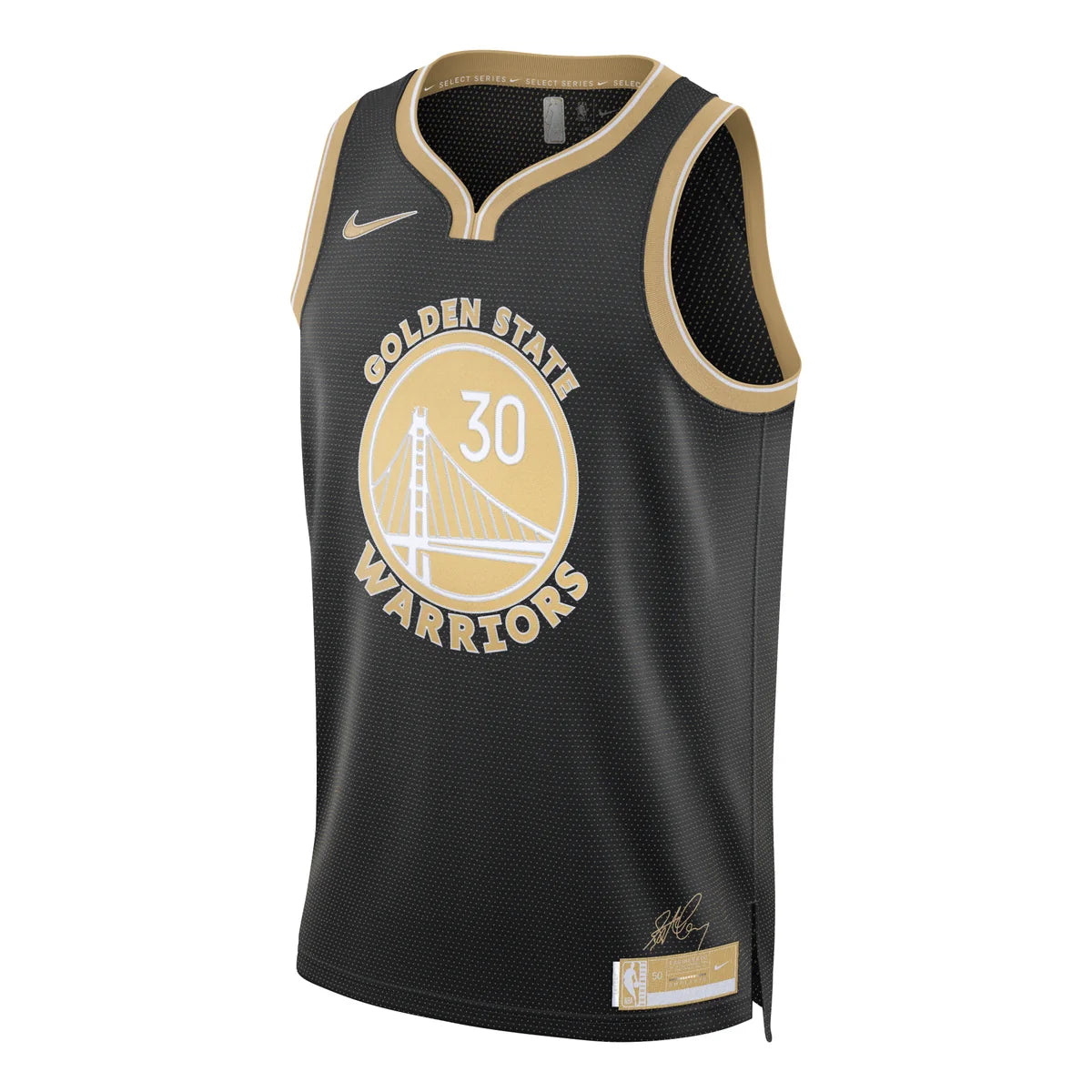 Nike NBA Warriors Select Series Swingman Jersey 'Stephen Curry #30' Black 2023 (FN5907-053)