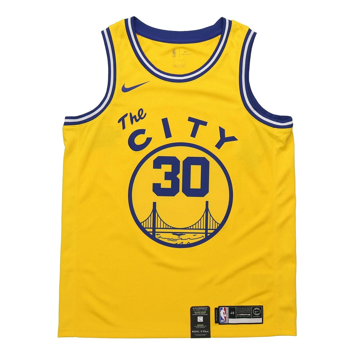Nike NBA Warriors Hardwood Classic Jersey 'Stephen Curry #30' Gold 2019 (BQ8109-729)