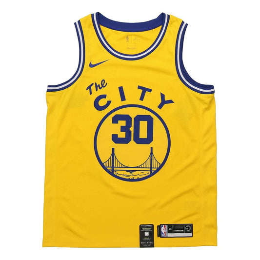 Nike NBA Warriors Hardwood Classic Jersey 'Stephen Curry #30' Gold 2019 (BQ8109-729)