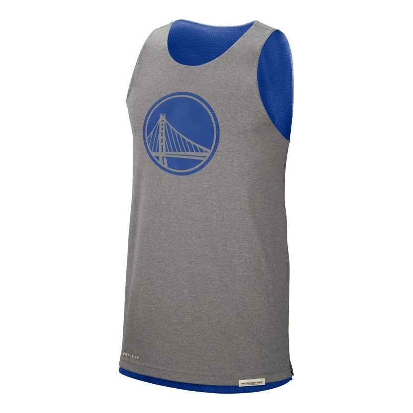 Nike NBA Warriors Standard Issue Reversible Jersey Grey Blue (CN0711-495)