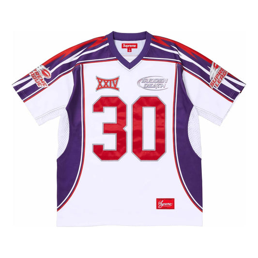 Supreme Sudden Death Football Jersey White/Purple/Red (SUP-SS24-177)