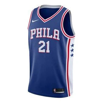 Nike NBA Philadelphia 76ers Icon Edition Swingman Jersey 'Joel Embiid #21' Royal Blue 2017 (864501-497)