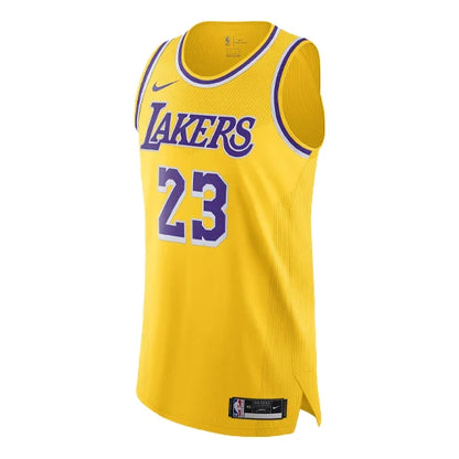 Nike NBA Los Angeles Lakers Icon Edition Authentic Jersey 'LeBron James #23' Gold (CW3448-729)