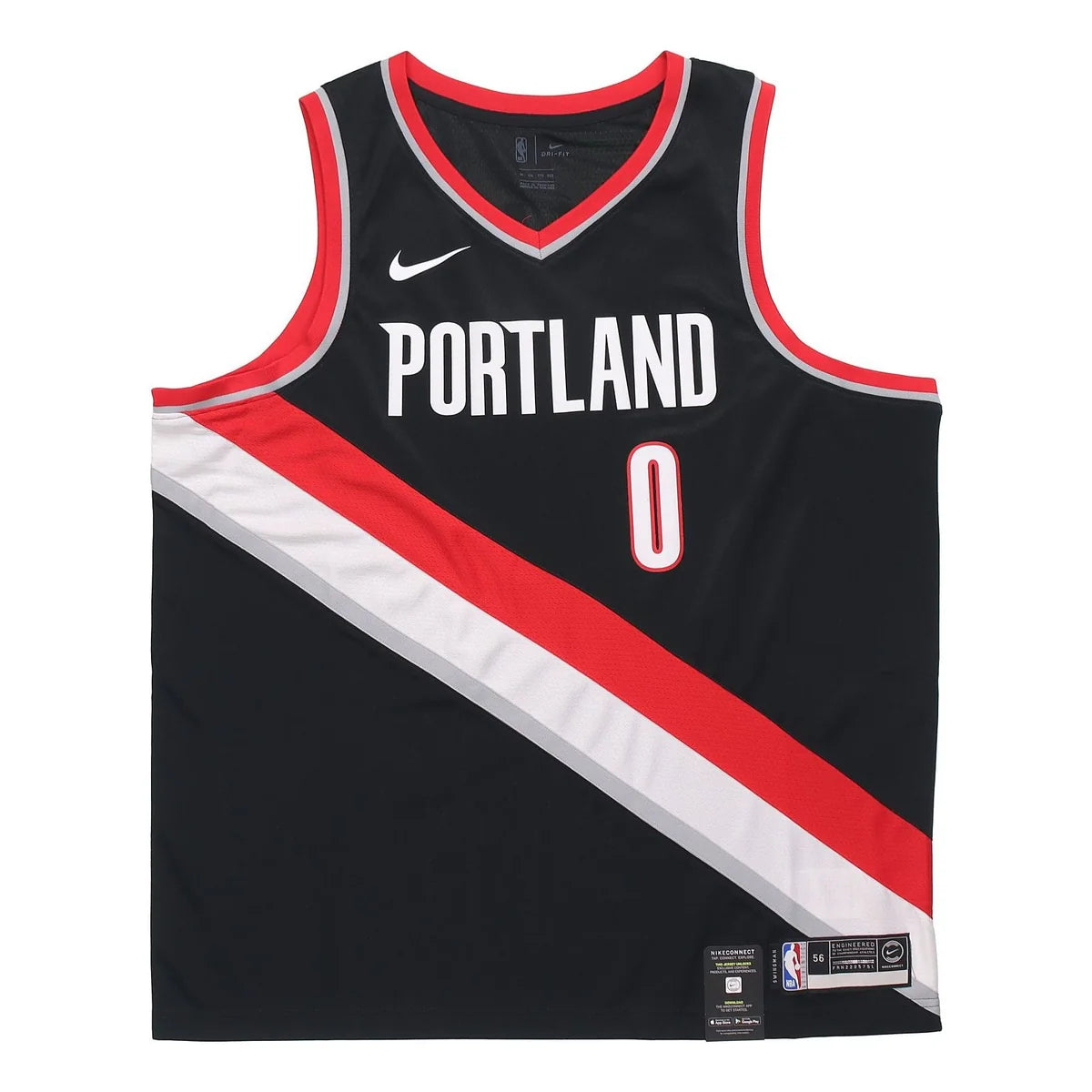 Nike NBA Trail Blazers Icon Edition Jersey 'Damian Lillard #0' Black 2017 (864505-010)