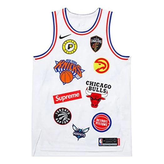 Supreme × Nike NBA Teams Authentic Jersey White (2018) (AQ4228-100)