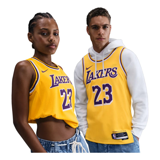Nike NBA Lakers Icon Edition Jersey 'LeBron James #23' Gold 2022 (DN2009-733)