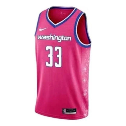 Nike NBA Washington Wizards City Edition Jersey 'Kyle Kuzma #33' Pink Cherry Blossom 2022 (DO9613-683)