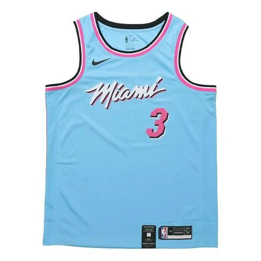 Nike NBA Heat ViceWave City Edition Jersey 'Dwyane Wade #3' Blue 2019 (AV4650-425)