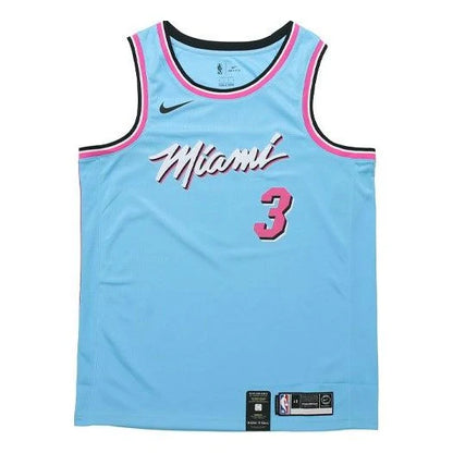 Nike NBA Heat ViceWave City Edition Jersey 'Dwyane Wade #3' Blue 2019 (AV4650-425)