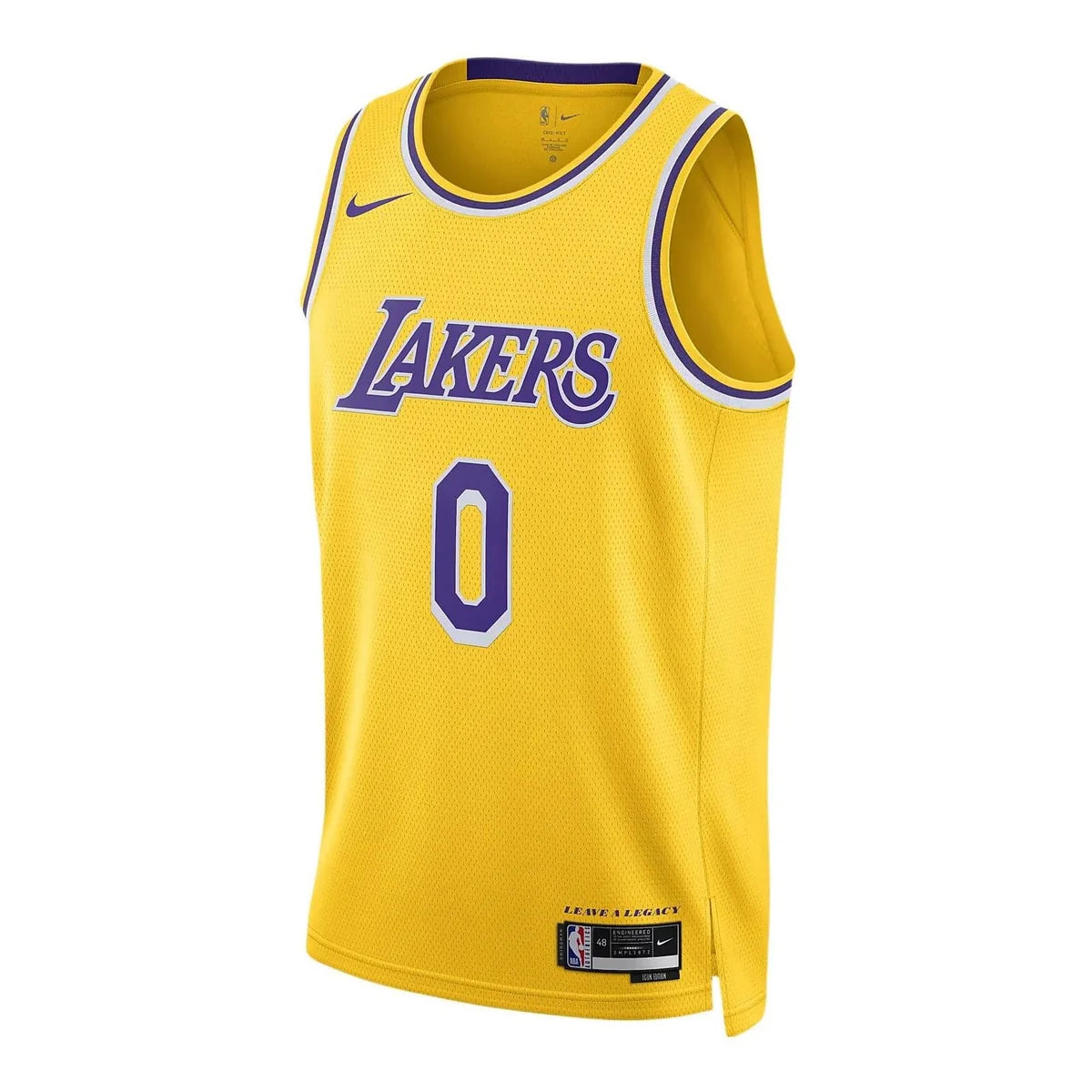 Nike NBA Lakers Icon Edition Jersey 'Russell Westbrook #0' Gold 2022 (DN2009-730)