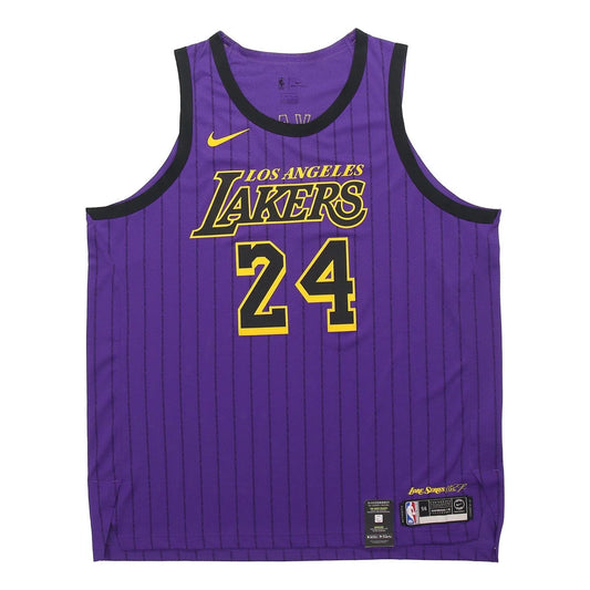 Nike NBA Los Angeles Lakers 2018/19 City Edition Authentic Jersey 'Kobe Bryant #24' Purple (AV3696-505)