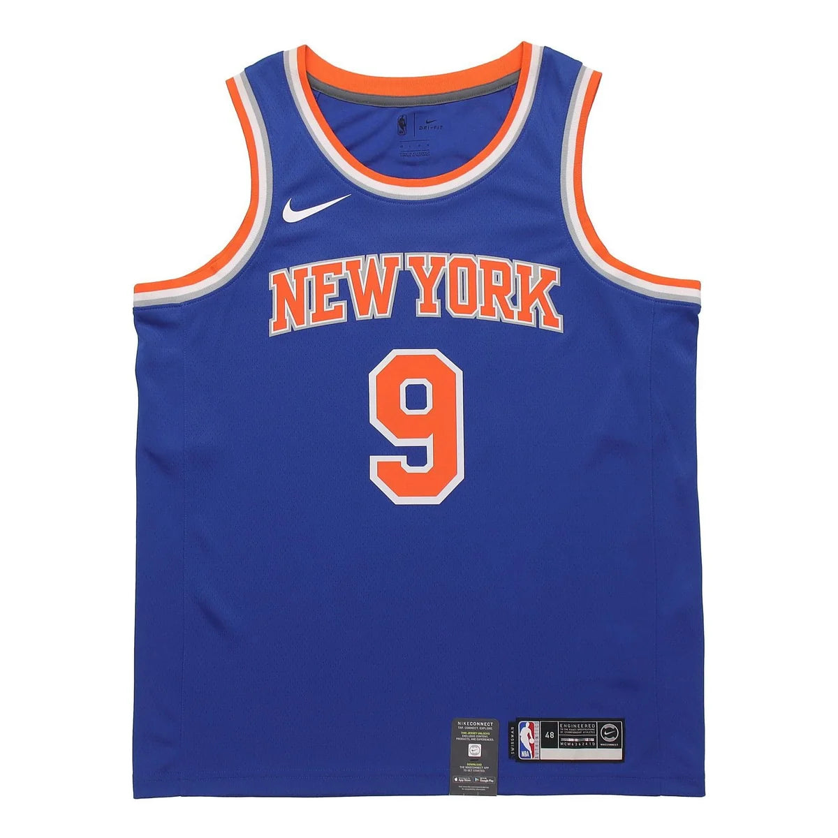 Nike NBA Knicks Icon Edition Jersey 'RJ Barrett #9' Blue 2019 (864495-405)