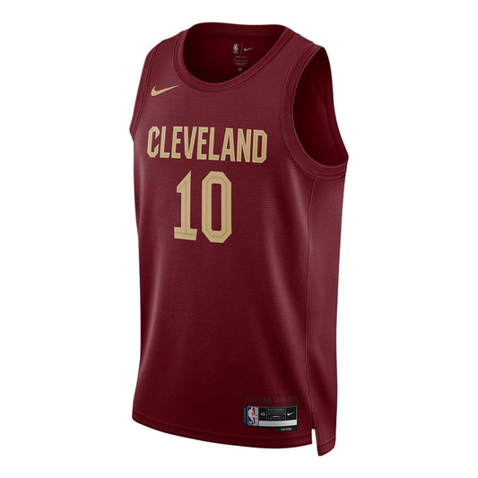 Nike NBA Cavaliers Icon Edition Jersey 'Darius Garland #10' Wine 2022 (DN2001-679)