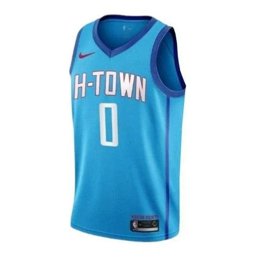 Nike NBA Rockets City Edition Swingman Jersey 'Russell Westbrook #0' Sky Blue 2020 (CN1731-462)