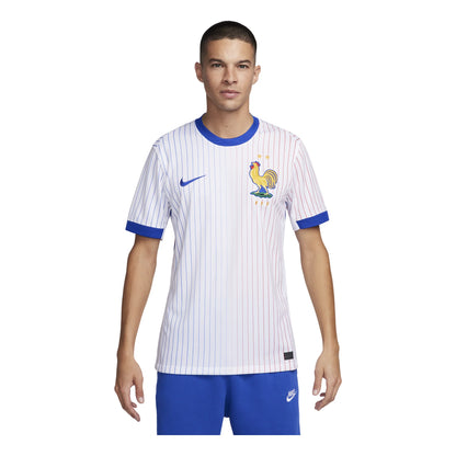 Nike France FFF 2024/25 Stadium Away Jersey White/Blue (FJ4273-100)