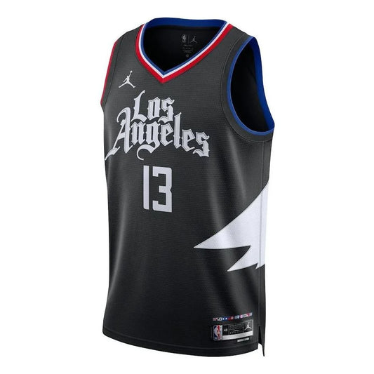Jordan NBA Los Angeles Clippers Statement Edition Swingman Jersey 'Paul George #13' Black 2022 (DO9529-011)