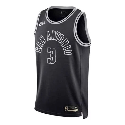 Nike NBA Spurs Classic Edition Swingman Jersey 'Keldon Johnson #3' Black 2022 (DO9453-011)